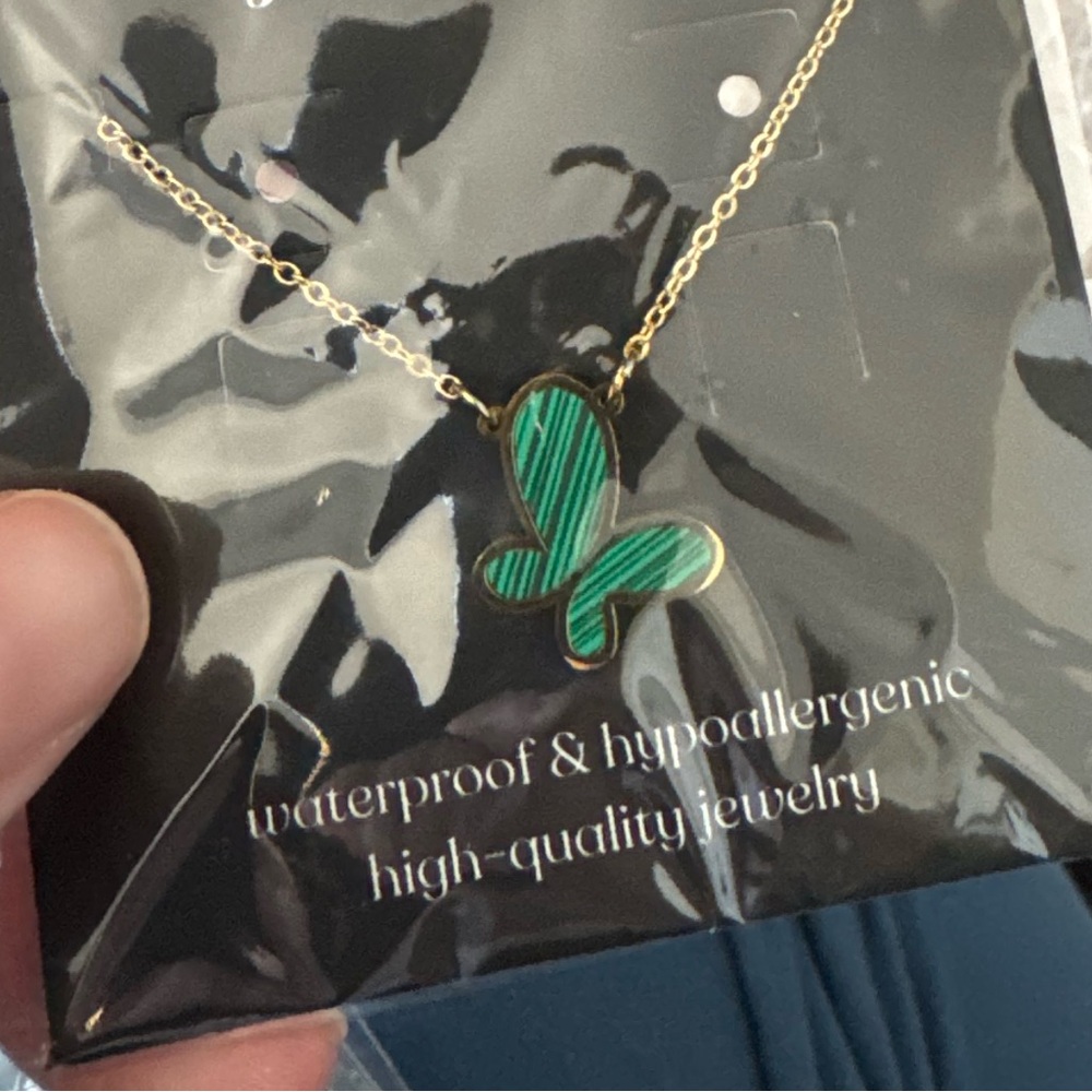 Green Butterfly Necklace